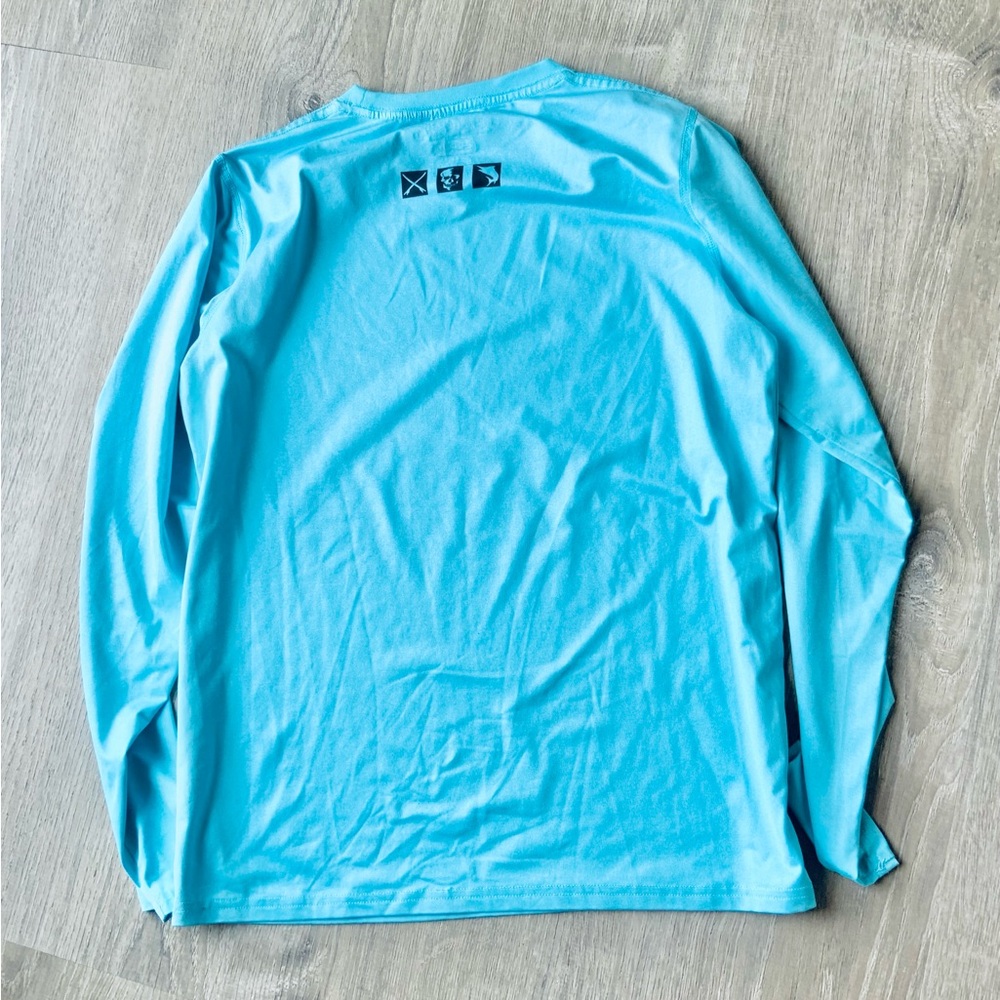 Salt Life Aqua LS Swim Rashguard Boys Large - Picture 2 of 11